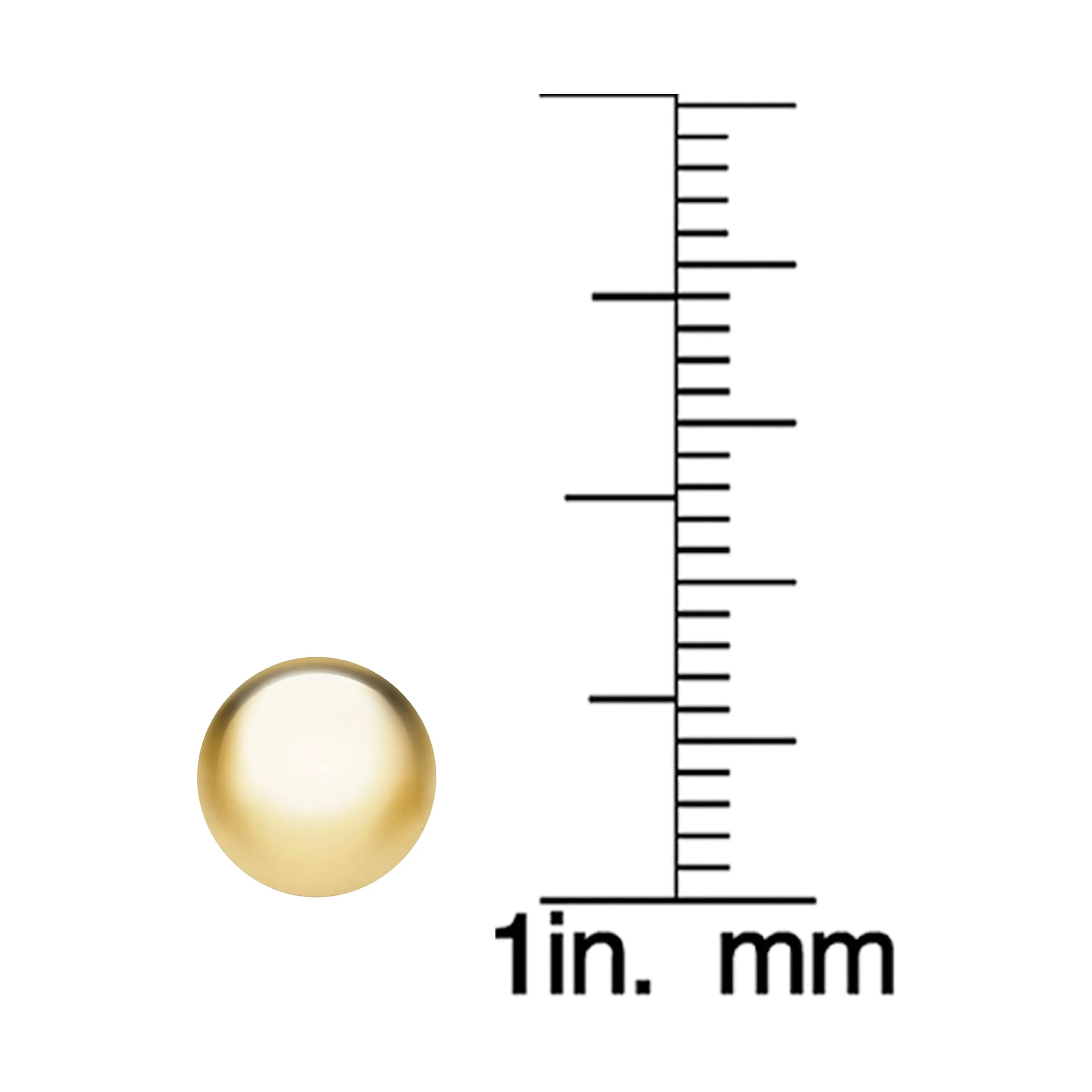 14K Sterling Silver Round Ball Stud Earrings