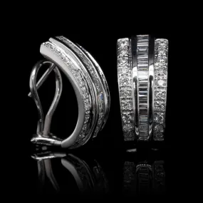 14K White Gold  Estate Diamond Earrings