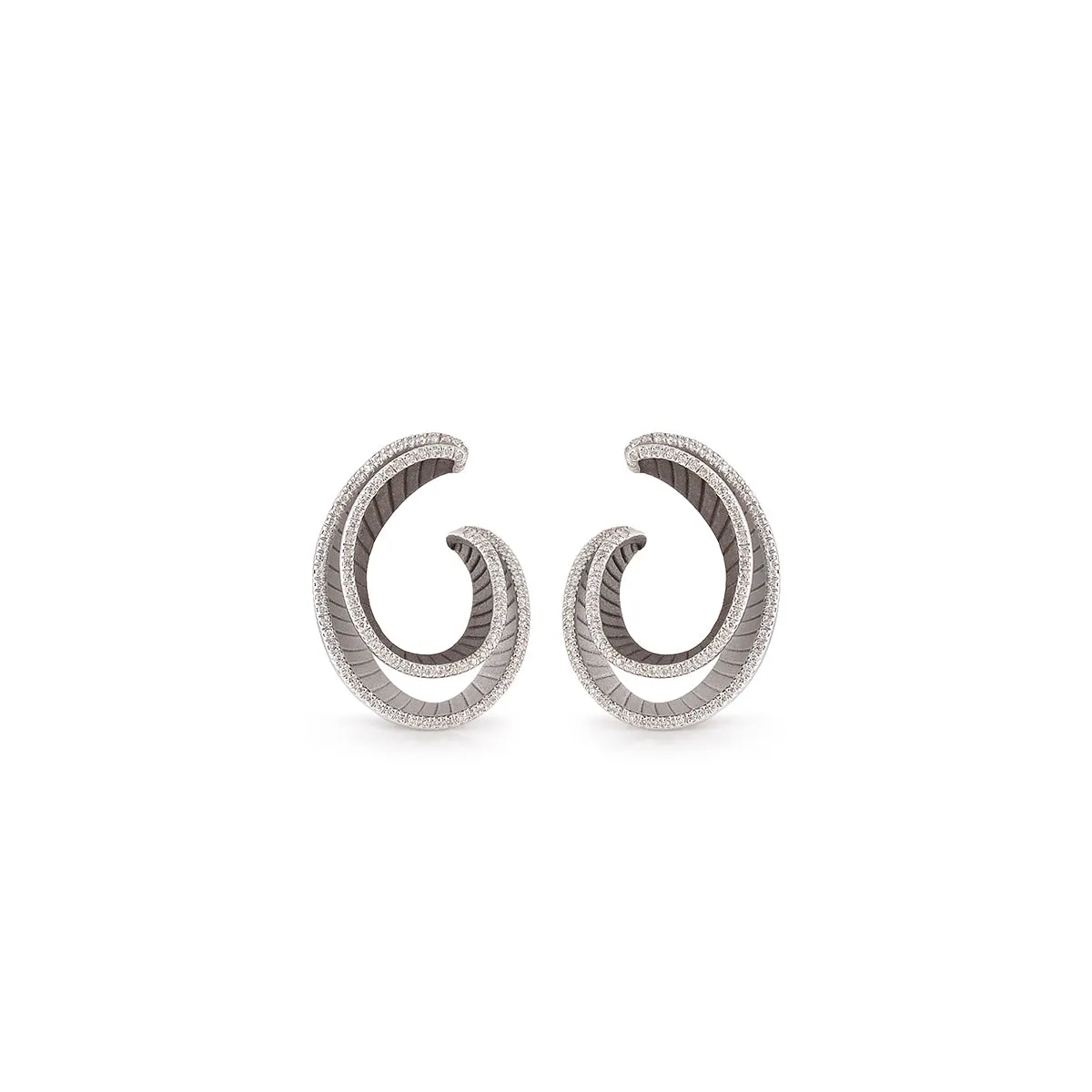 Annamaria Cammilli Two Layer Diamond Regina Earrings