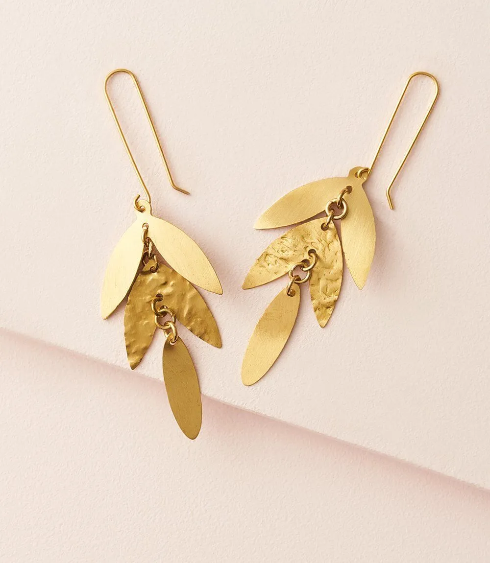 Chameli Earrings Leaf Drop