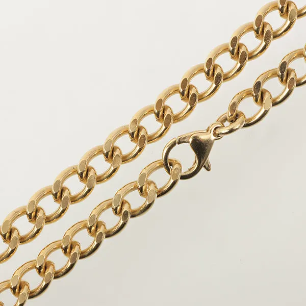 Chanel 2002 Made Rhinestone Cc Plate Chain Necklace Soft Pink