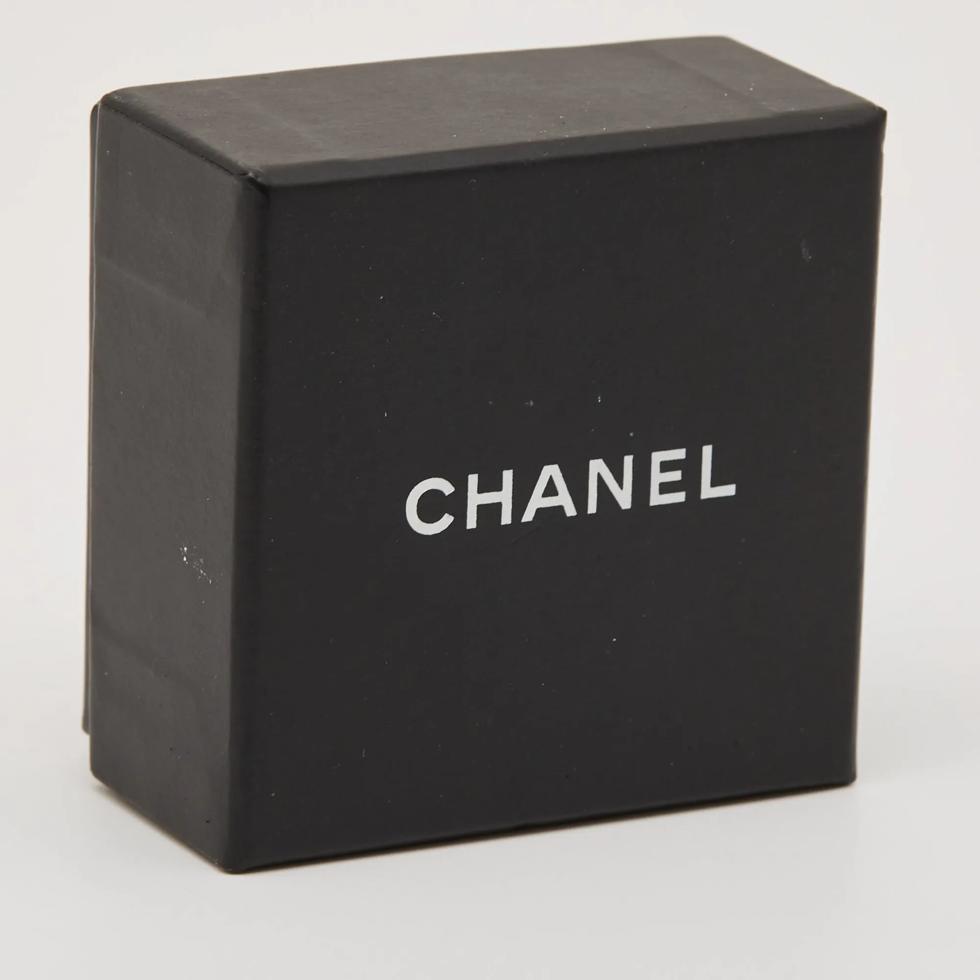 CHANEL  CC Crystal Gold Tone Earrings