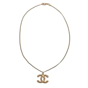 Chanel CC Filigree Detailing Pendant Necklace