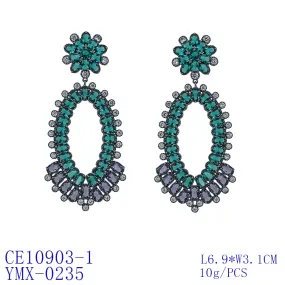 Charming Cubic Zirconia CZ Dangle Water Drop Earrings CE10903
