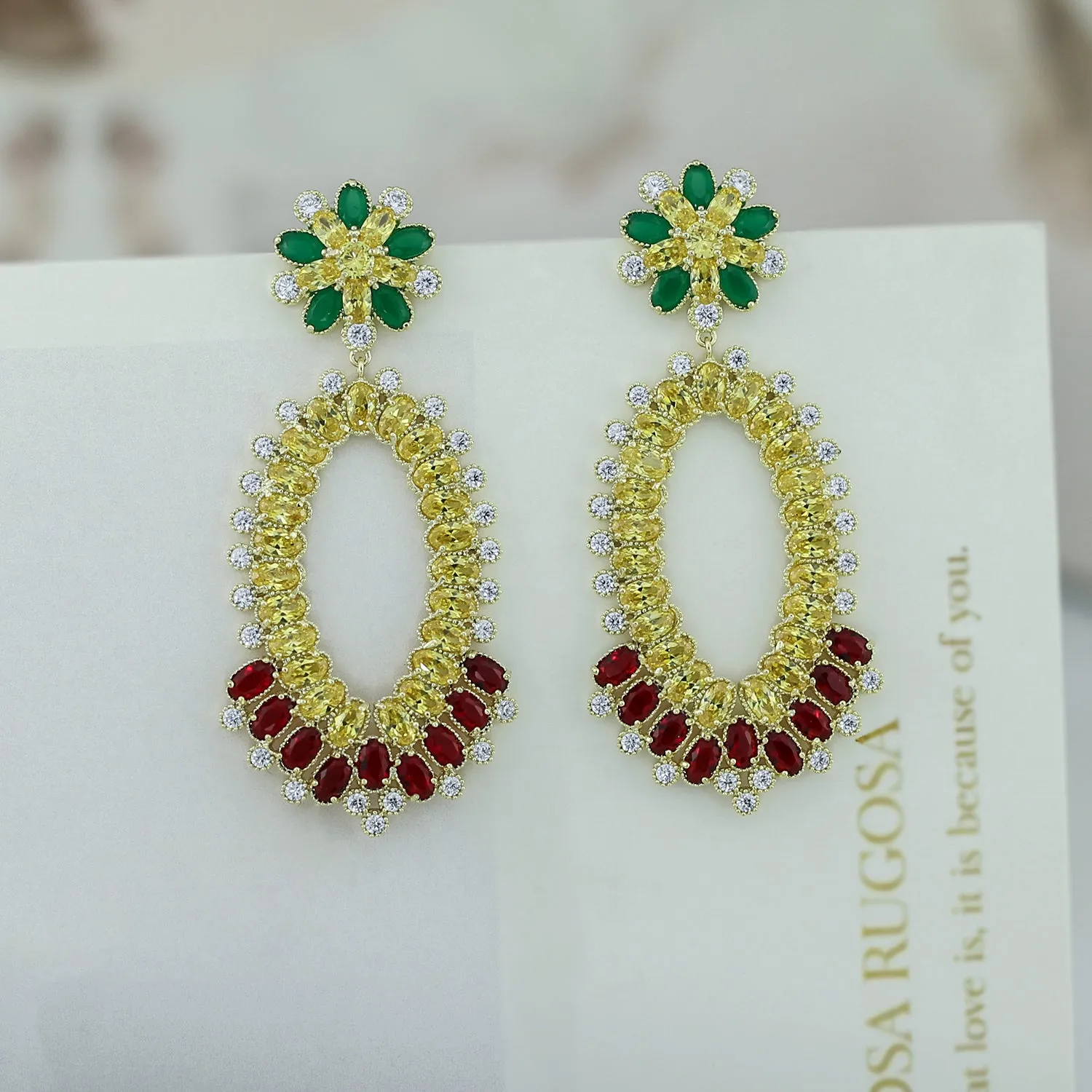 Charming Cubic Zirconia CZ Dangle Water Drop Earrings CE10903