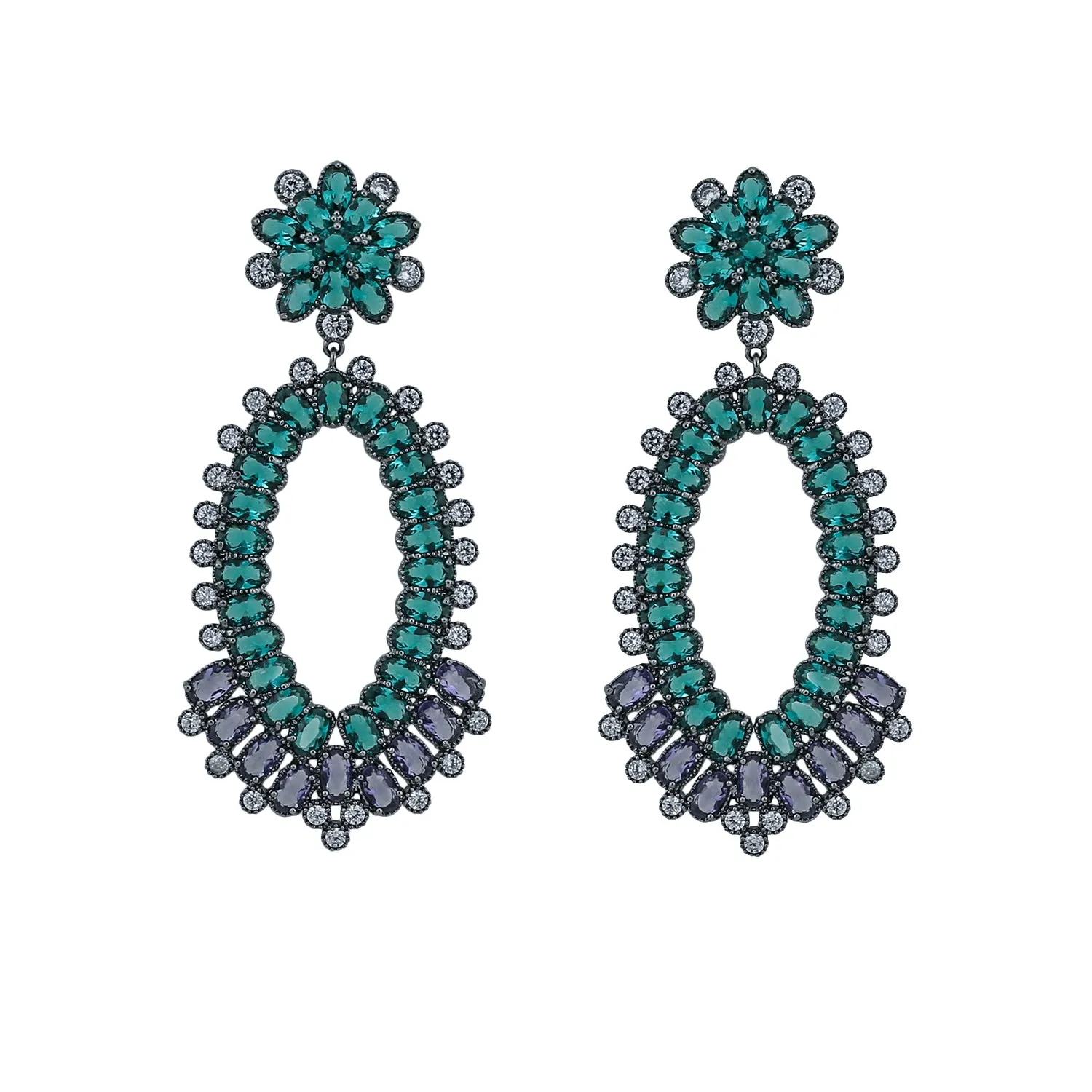 Charming Cubic Zirconia CZ Dangle Water Drop Earrings CE10903