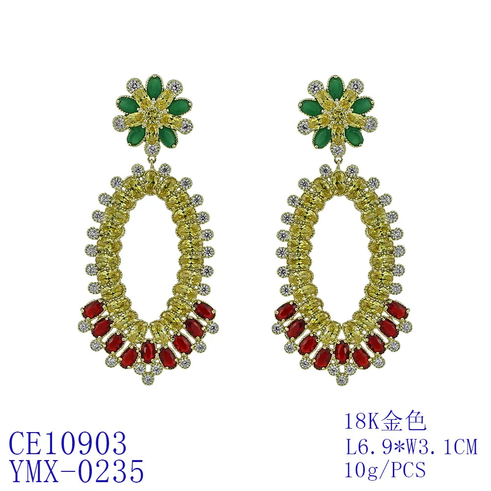 Charming Cubic Zirconia CZ Dangle Water Drop Earrings CE10903