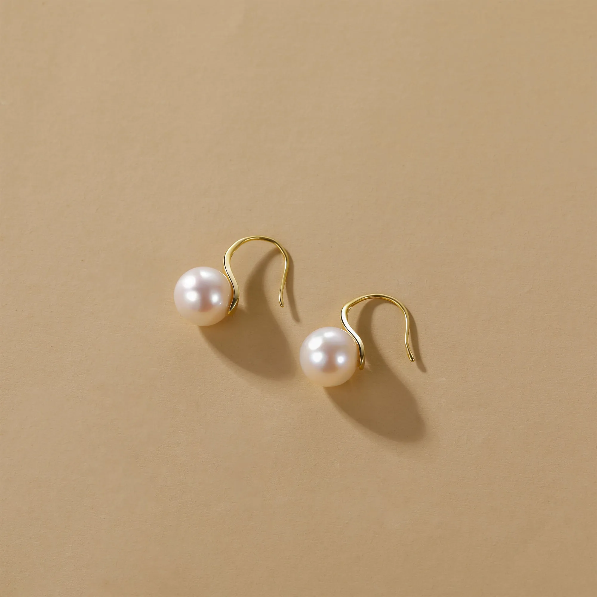 Classic Freshwater Pearl Fish Hook Earrings