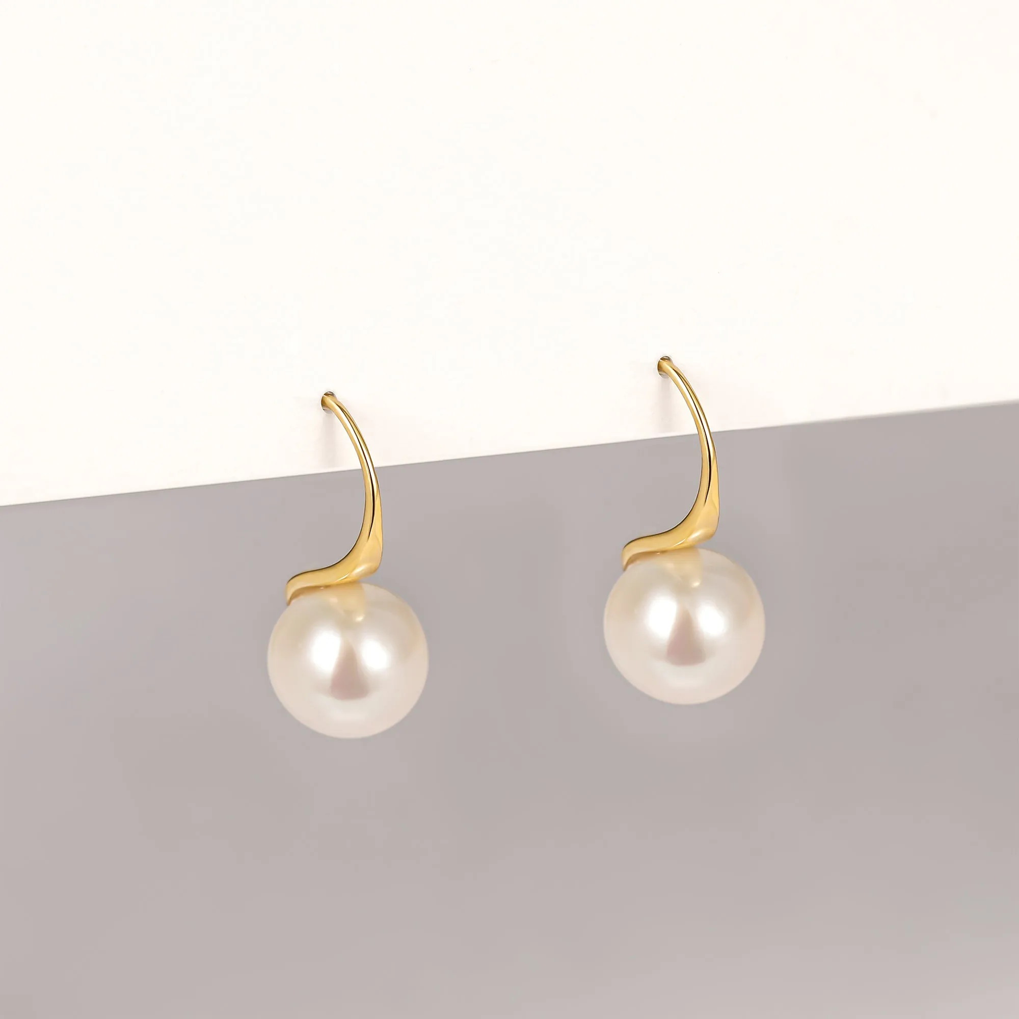 Classic Freshwater Pearl Fish Hook Earrings