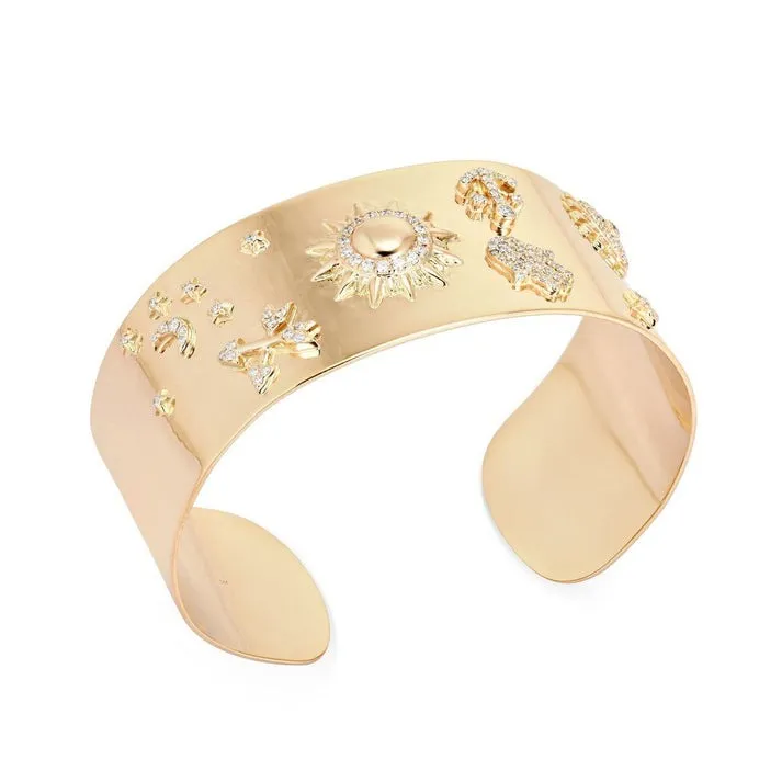 Classic Halo Diamond Bangle Bracelet