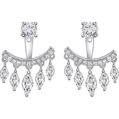 Created Diamond Magical Double Use Water Drip Tassel Earrings