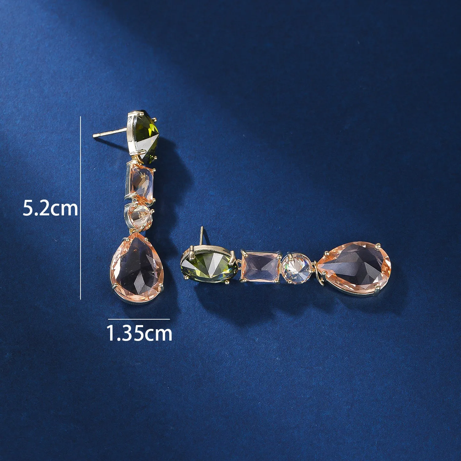 Cubic Zirconia Water Drop Dangle Earring for Wedding Accessories Jewelry CE11245