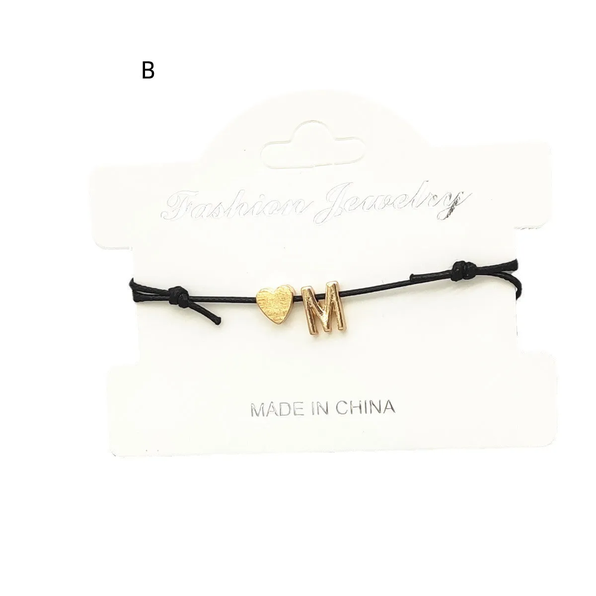 Letter Ladies Bracelet Sweet And Lovely Heart Shape