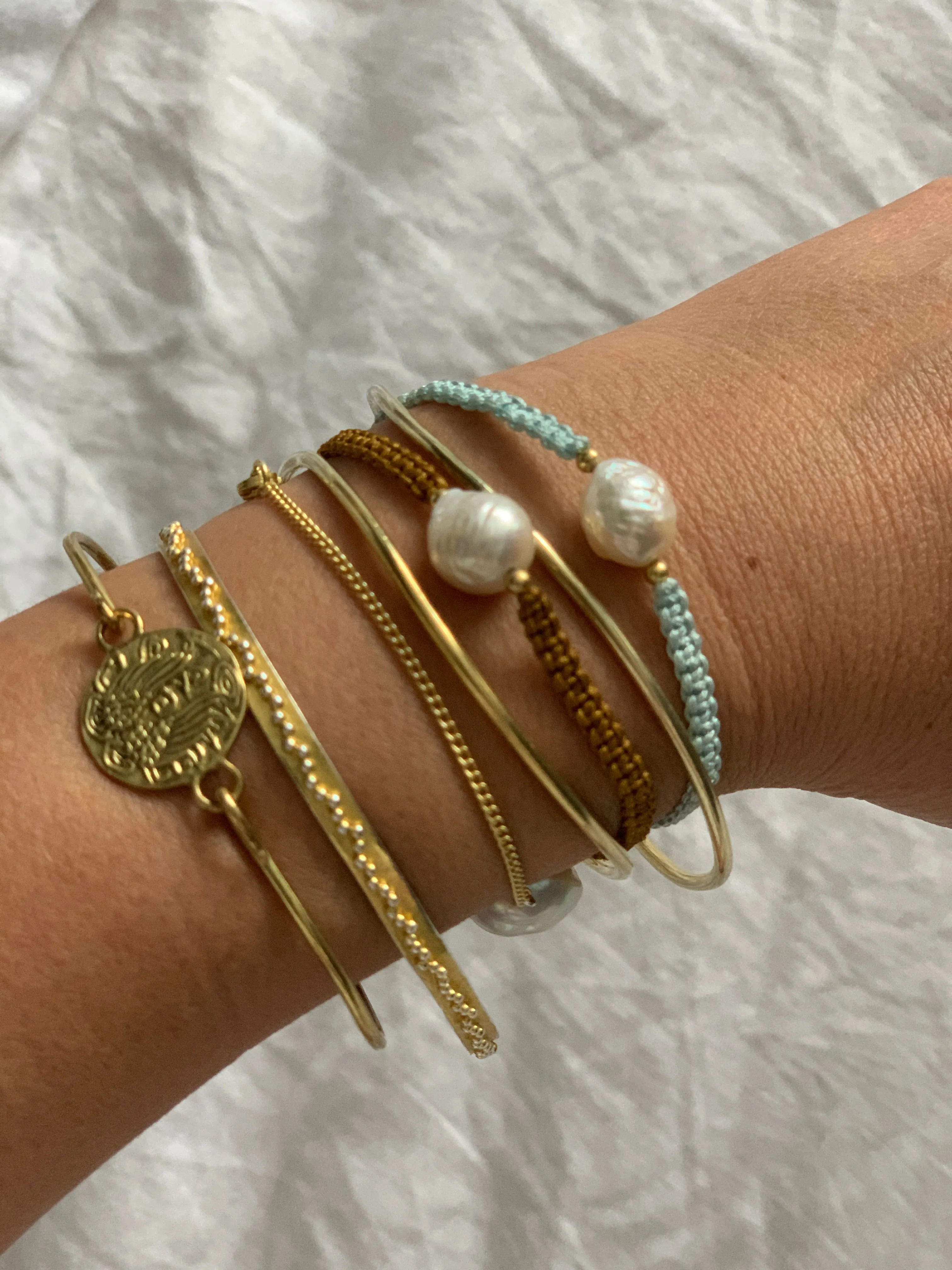 Lola Rope Pearl Bracelet - Lilac