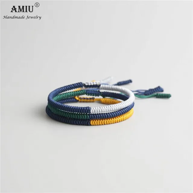 Lucky Handmade Buddhist Knots Rope Bracelet