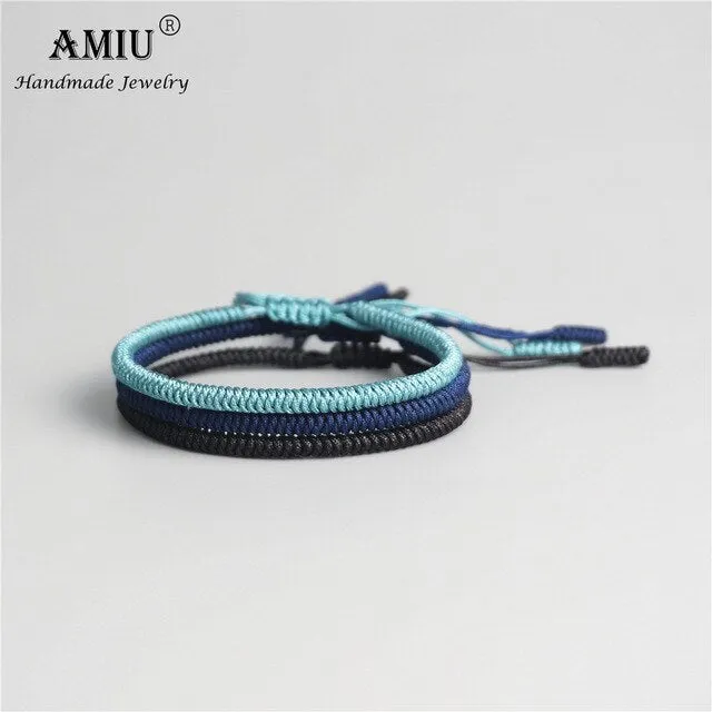 Lucky Handmade Buddhist Knots Rope Bracelet