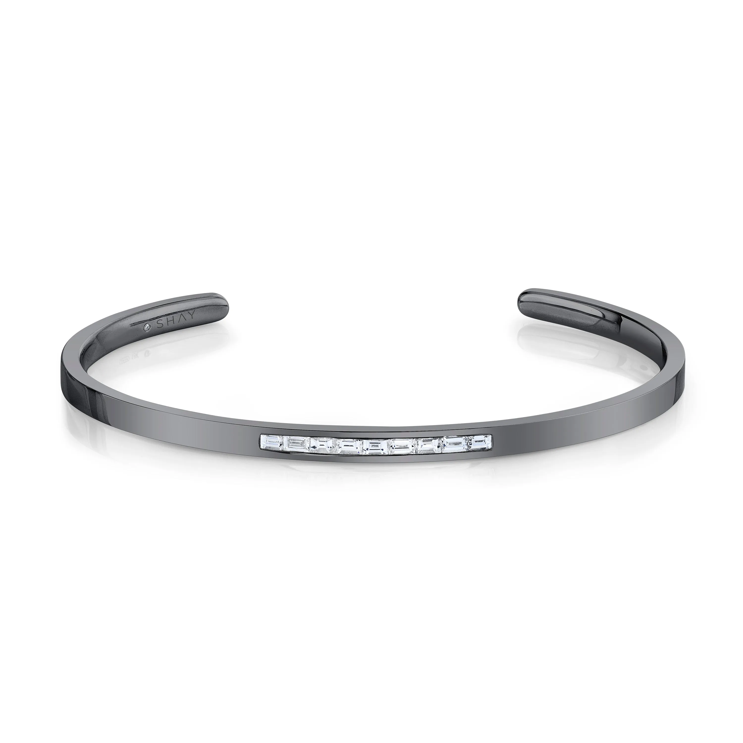 MEN'S DIAMOND BAGUETTE CENTER BANGLE