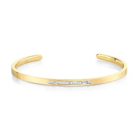MEN'S DIAMOND BAGUETTE CENTER BANGLE
