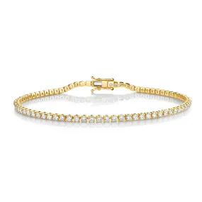 MEN'S DIAMOND SINGLE LINE THREAD BRACELET