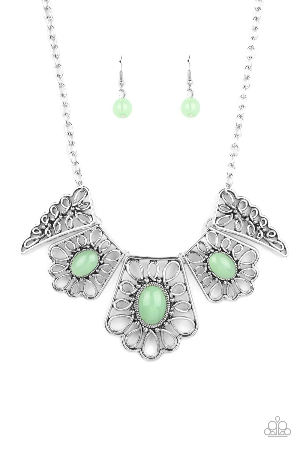 Necklaces Glimmering Groves - Green N2355