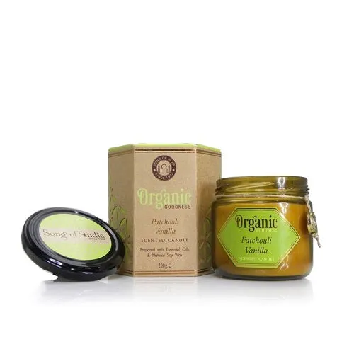 Patchouli & Vanilla Essential Oil Infused Organic Goodness Soy Candle