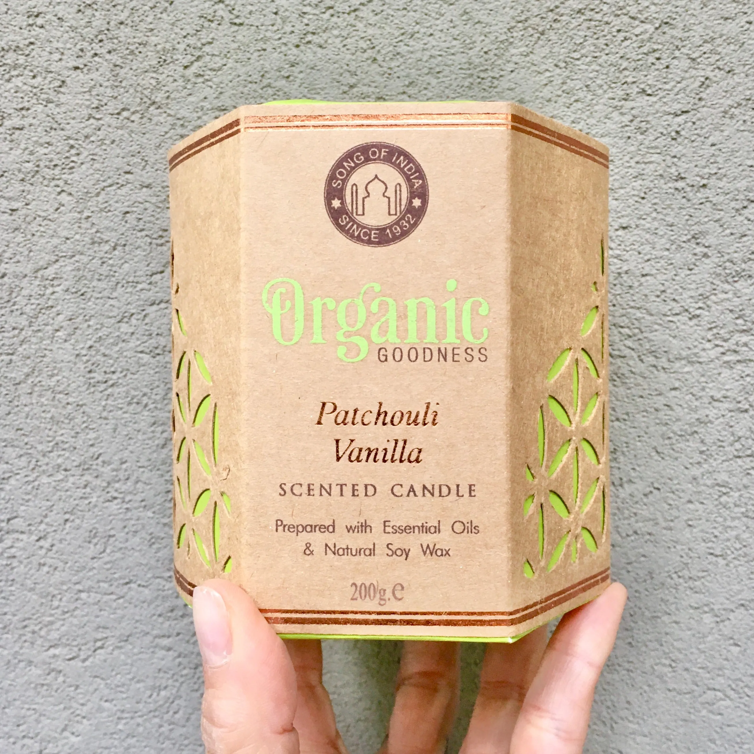 Patchouli & Vanilla Essential Oil Infused Organic Goodness Soy Candle