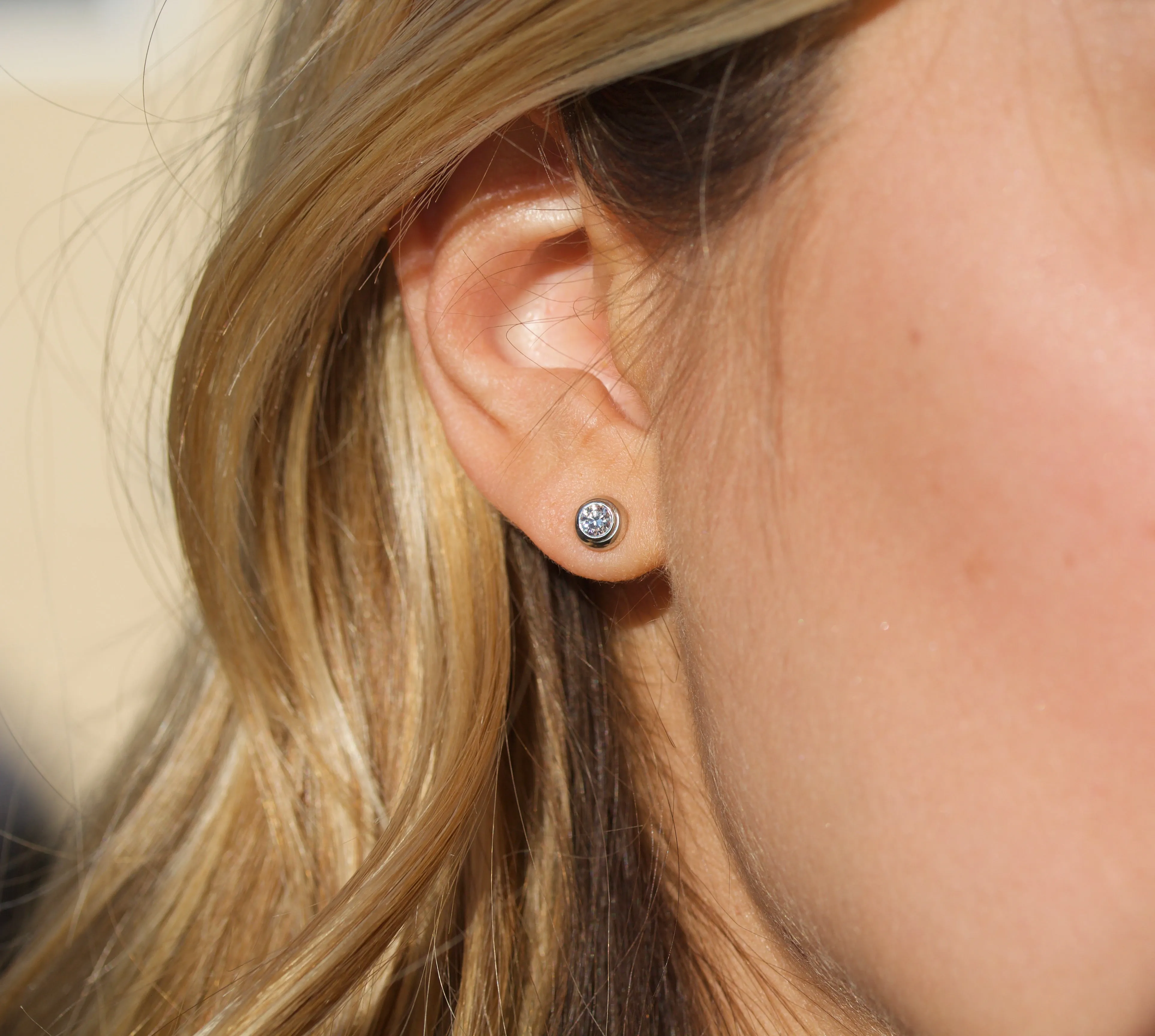 Platinum Stud Earrings