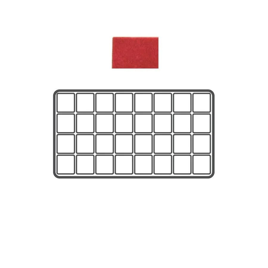 Red Flocked Plastic Compartment Tray Insert