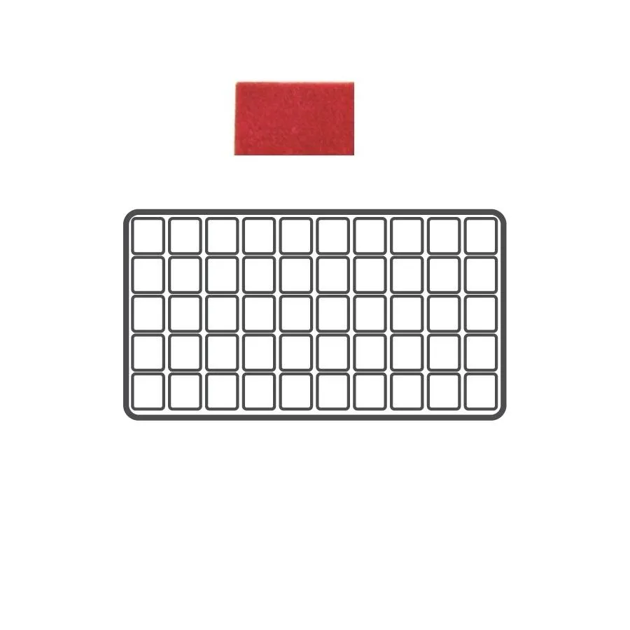 Red Flocked Plastic Compartment Tray Insert