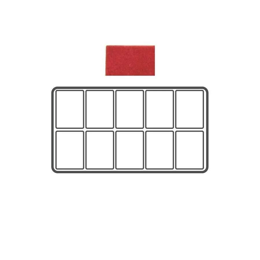 Red Flocked Plastic Compartment Tray Insert