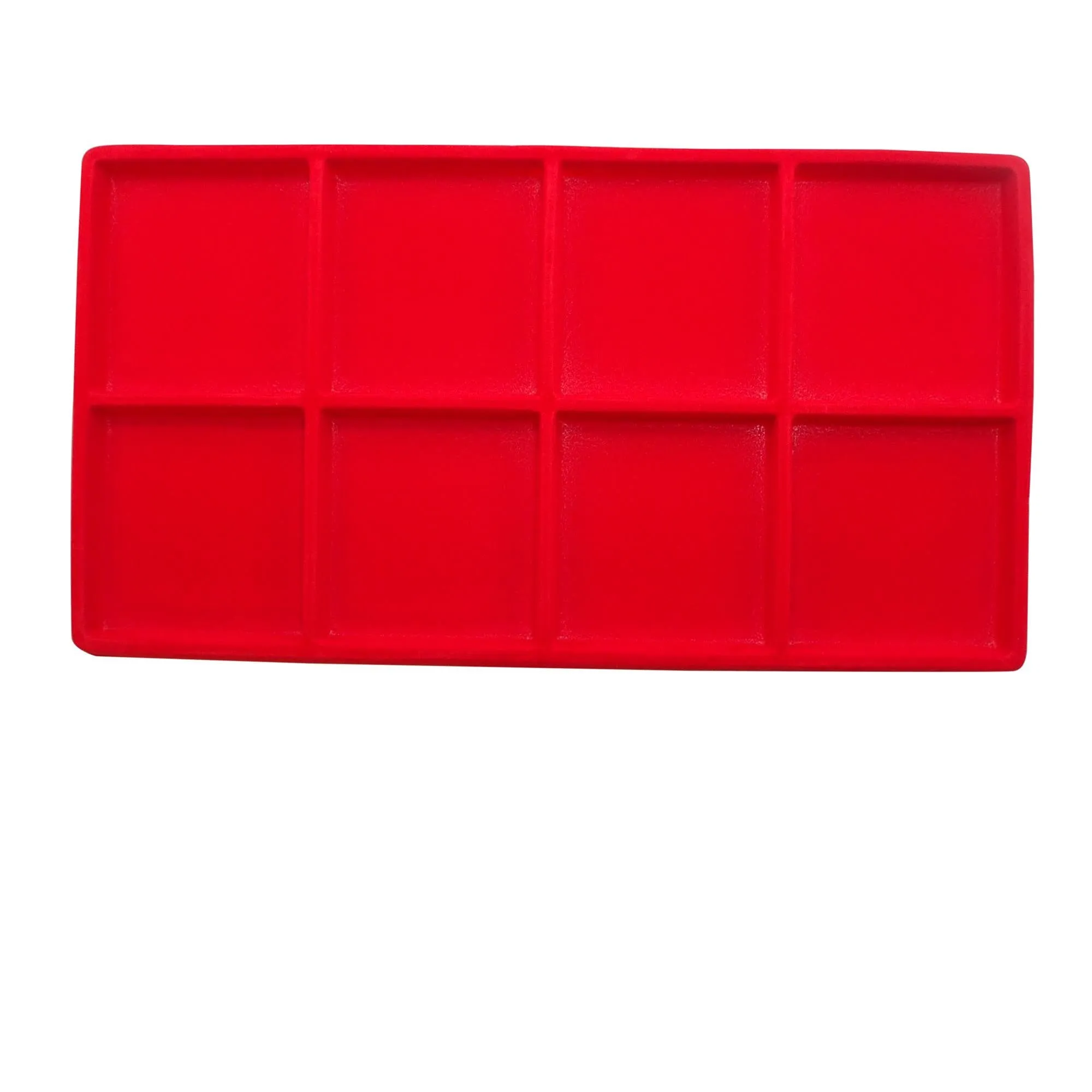 Red Flocked Plastic Compartment Tray Insert