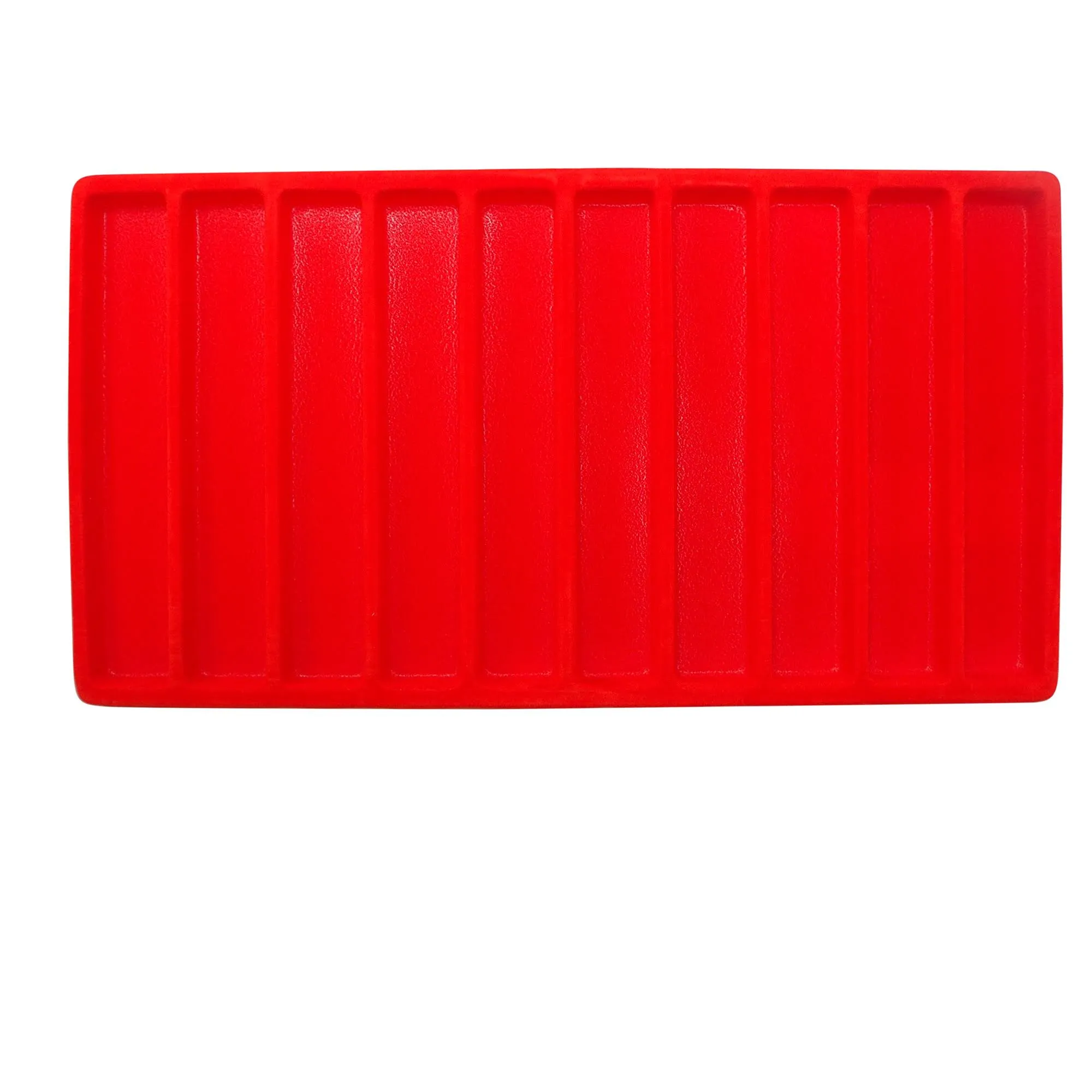Red Flocked Plastic Compartment Tray Insert