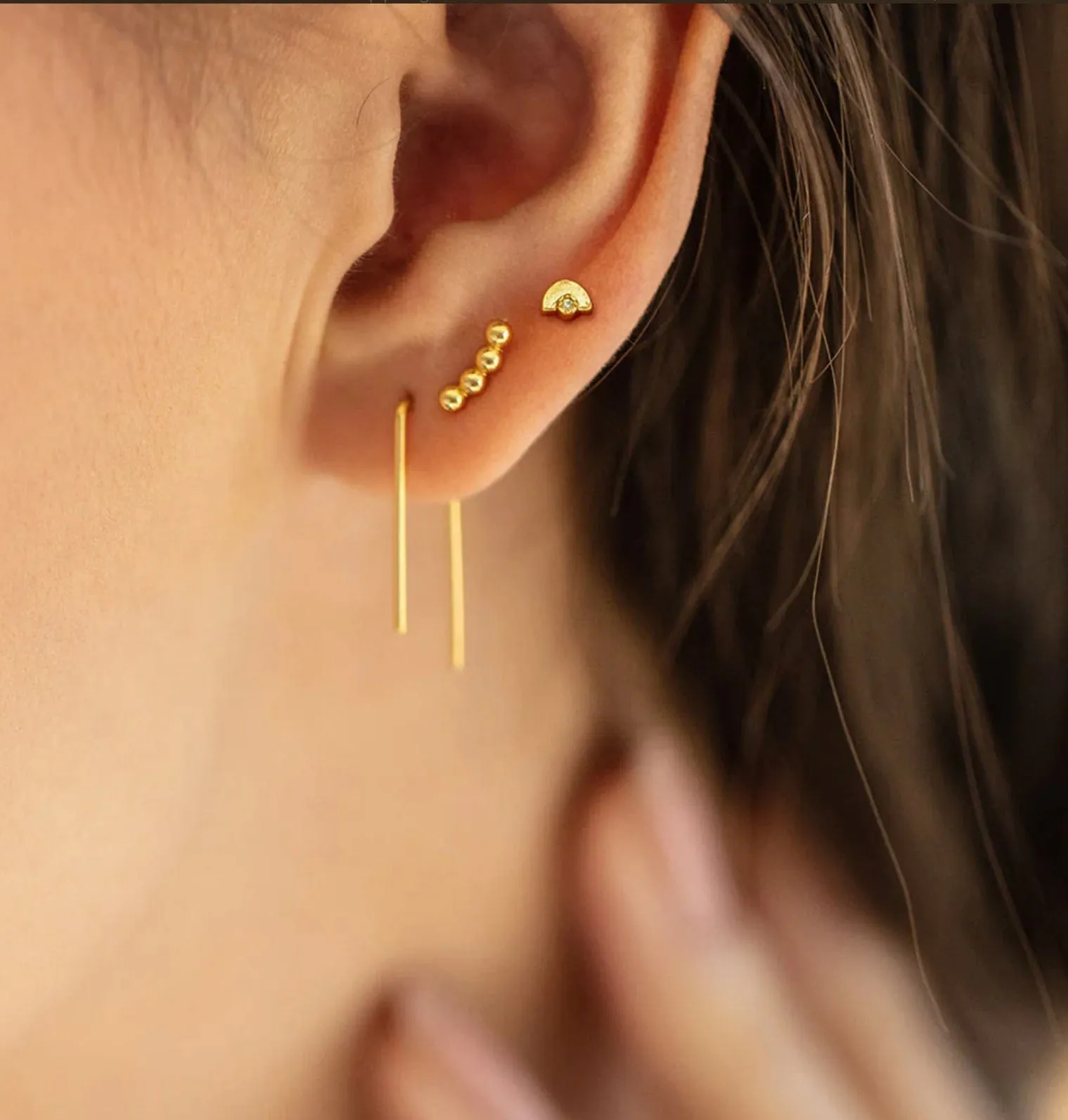 Refined Stud Earring Trio