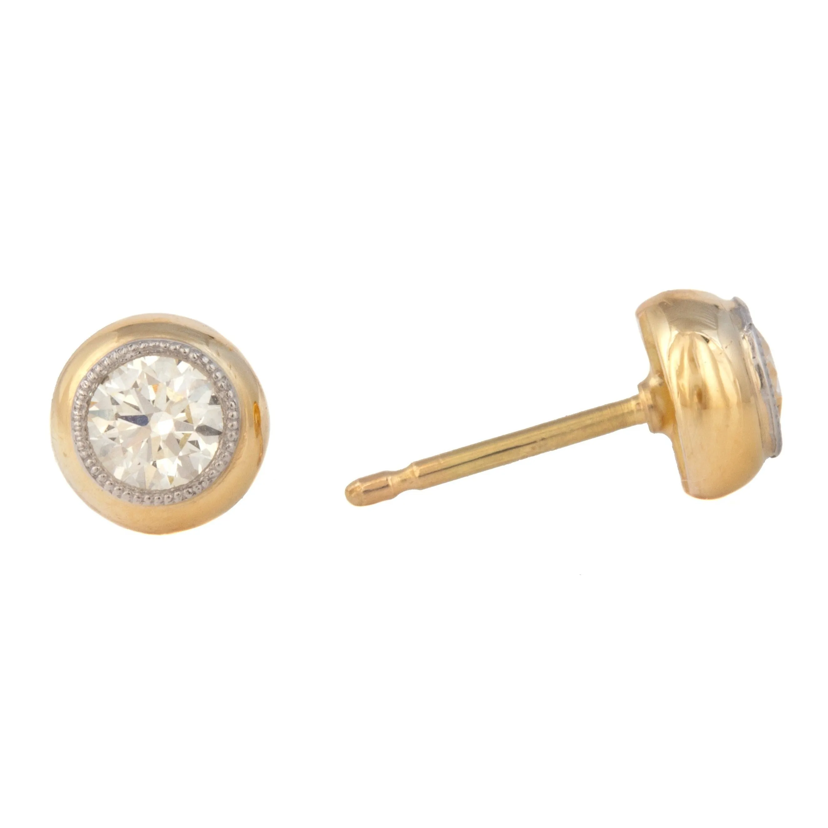 Round Brilliant Diamond Stud Earrings