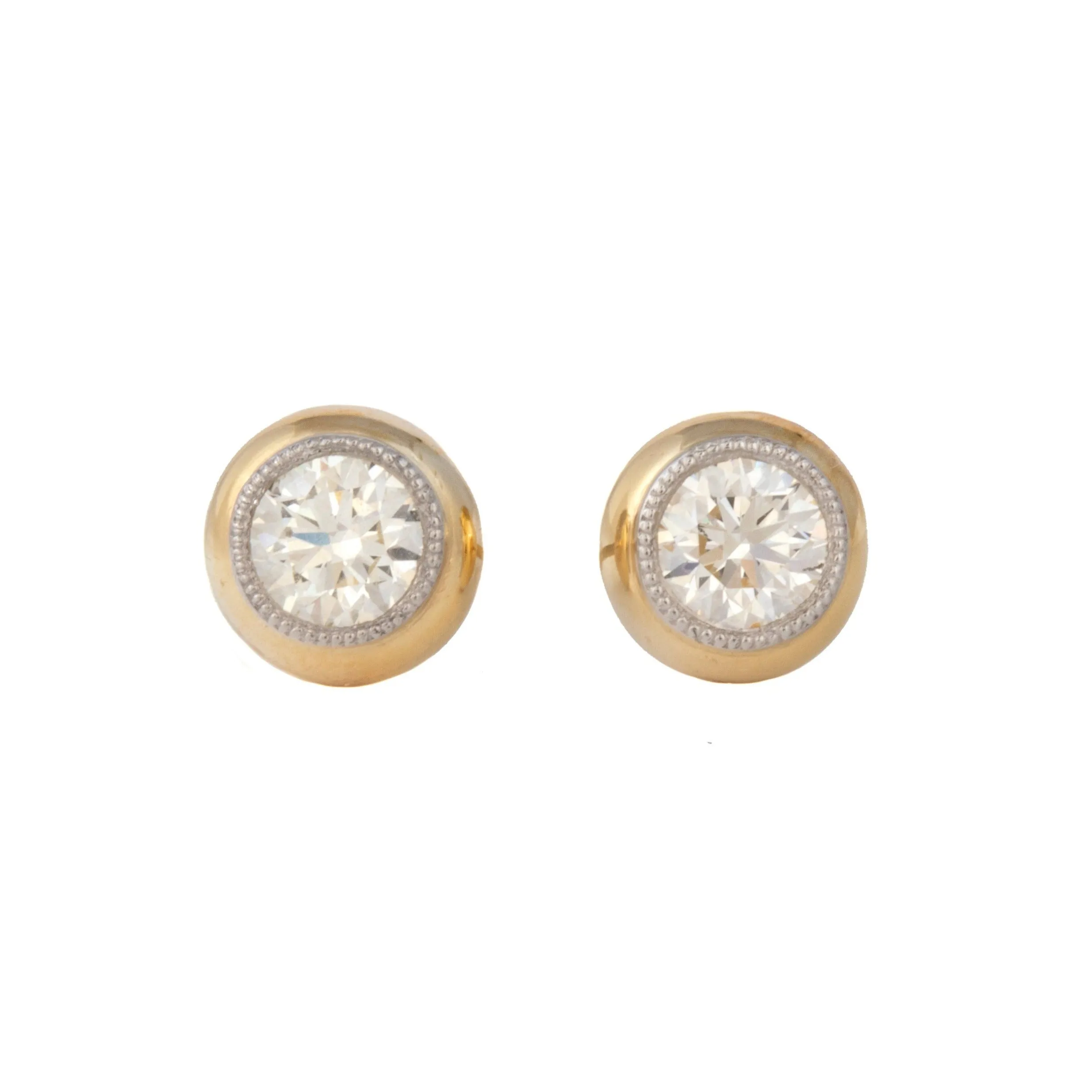 Round Brilliant Diamond Stud Earrings