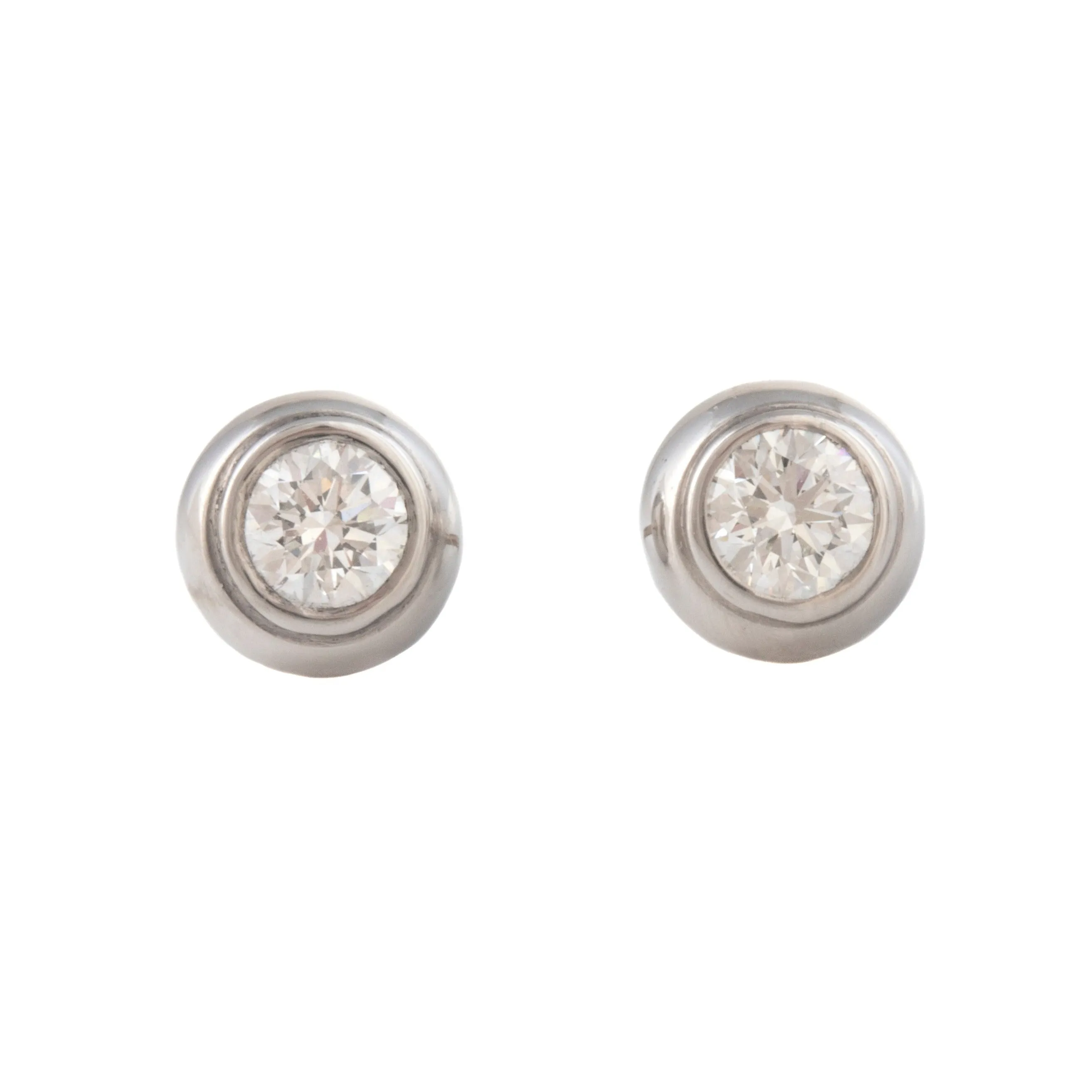 Round Brilliant Diamond Studs in Platinum
