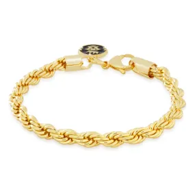 Solid Gold 5mm Rope Bracelet