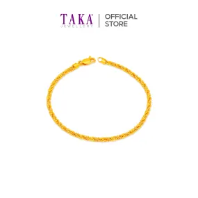 TAKA Jewellery 916 Gold Bracelet Rope mix Beaded