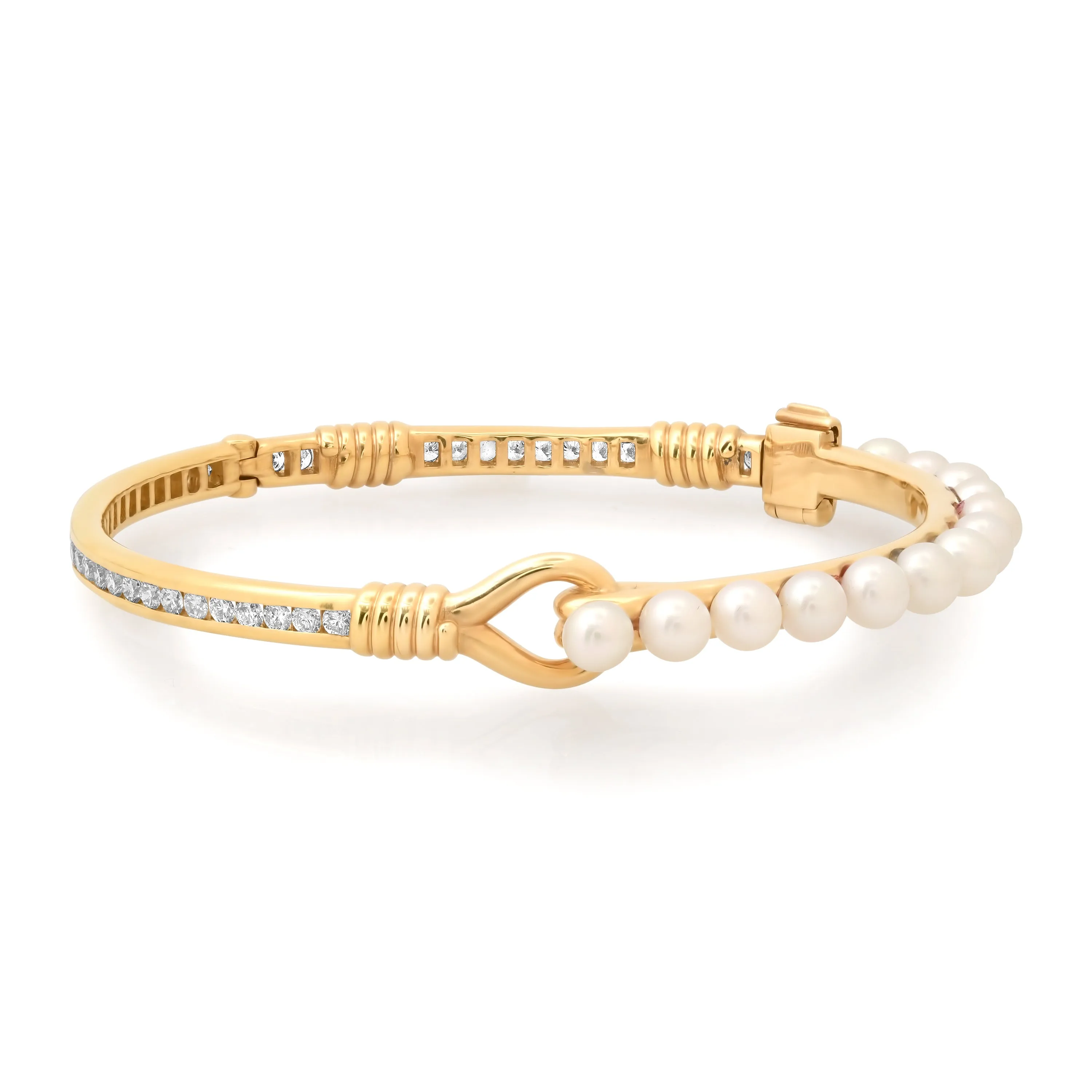 Toi et Moi Bracelet - Pearl and White Diamond