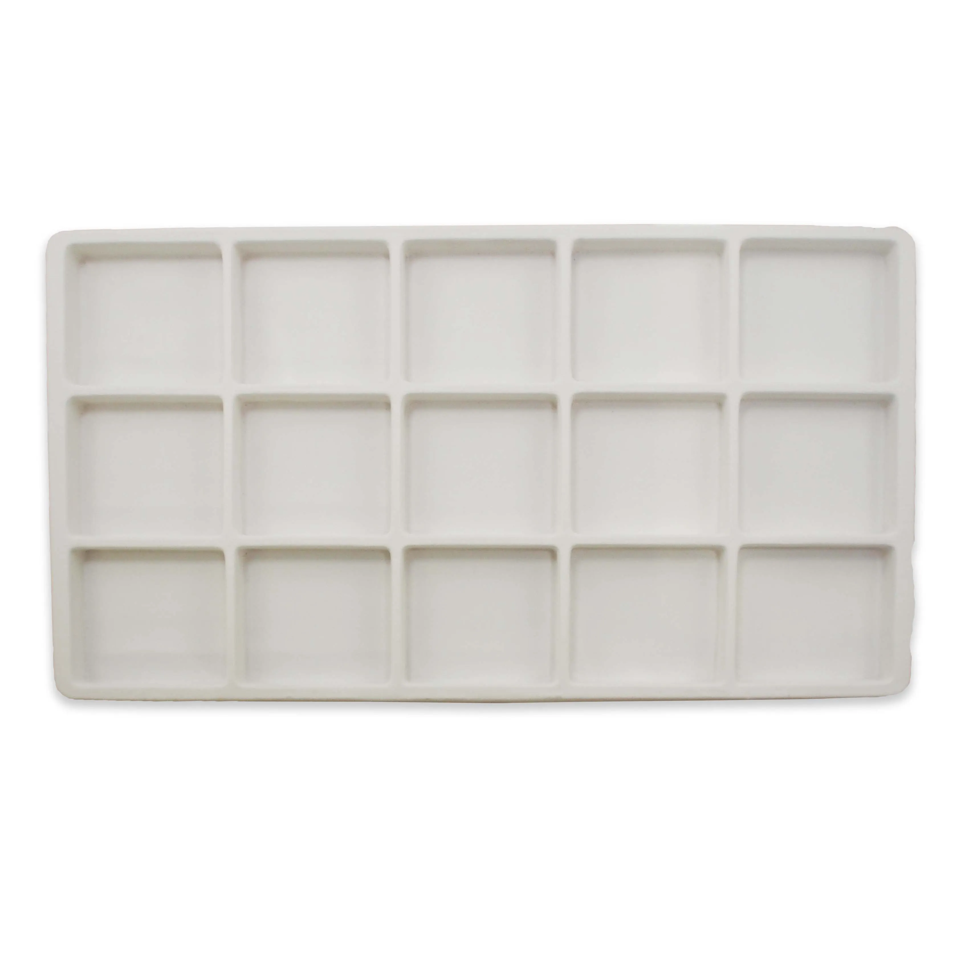 White Flocked Plastic Compartment Tray Insert