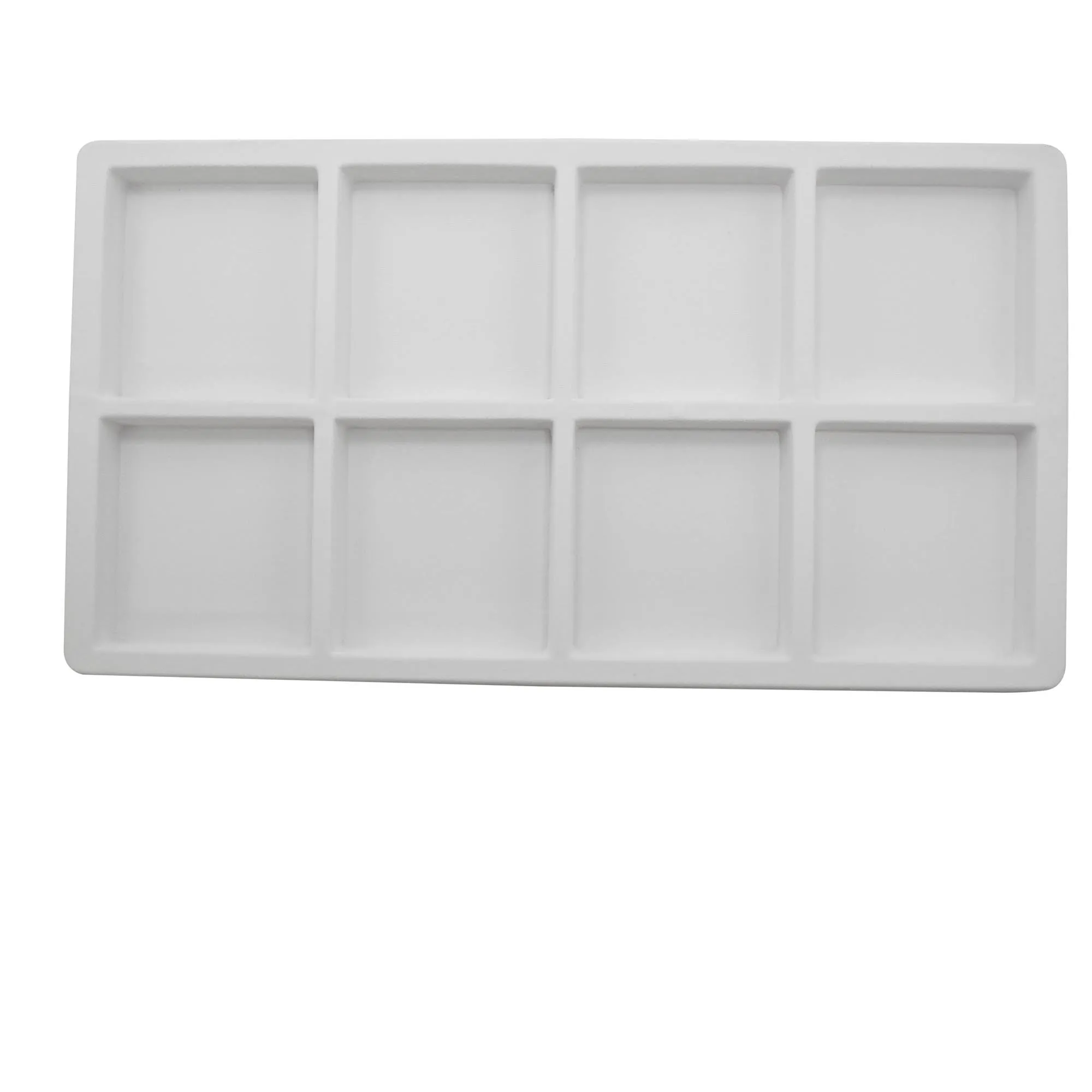 White Flocked Plastic Compartment Tray Insert