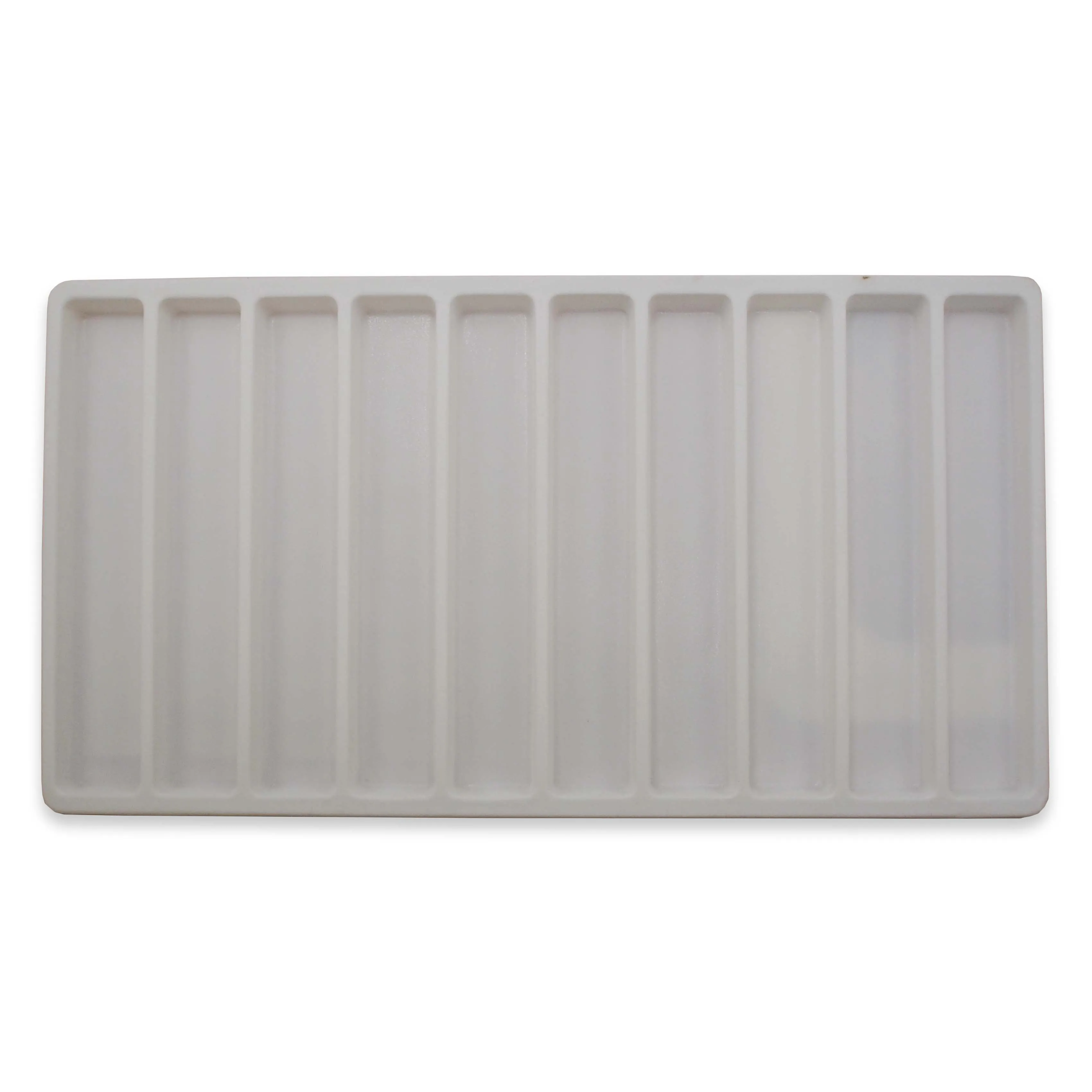 White Flocked Plastic Compartment Tray Insert