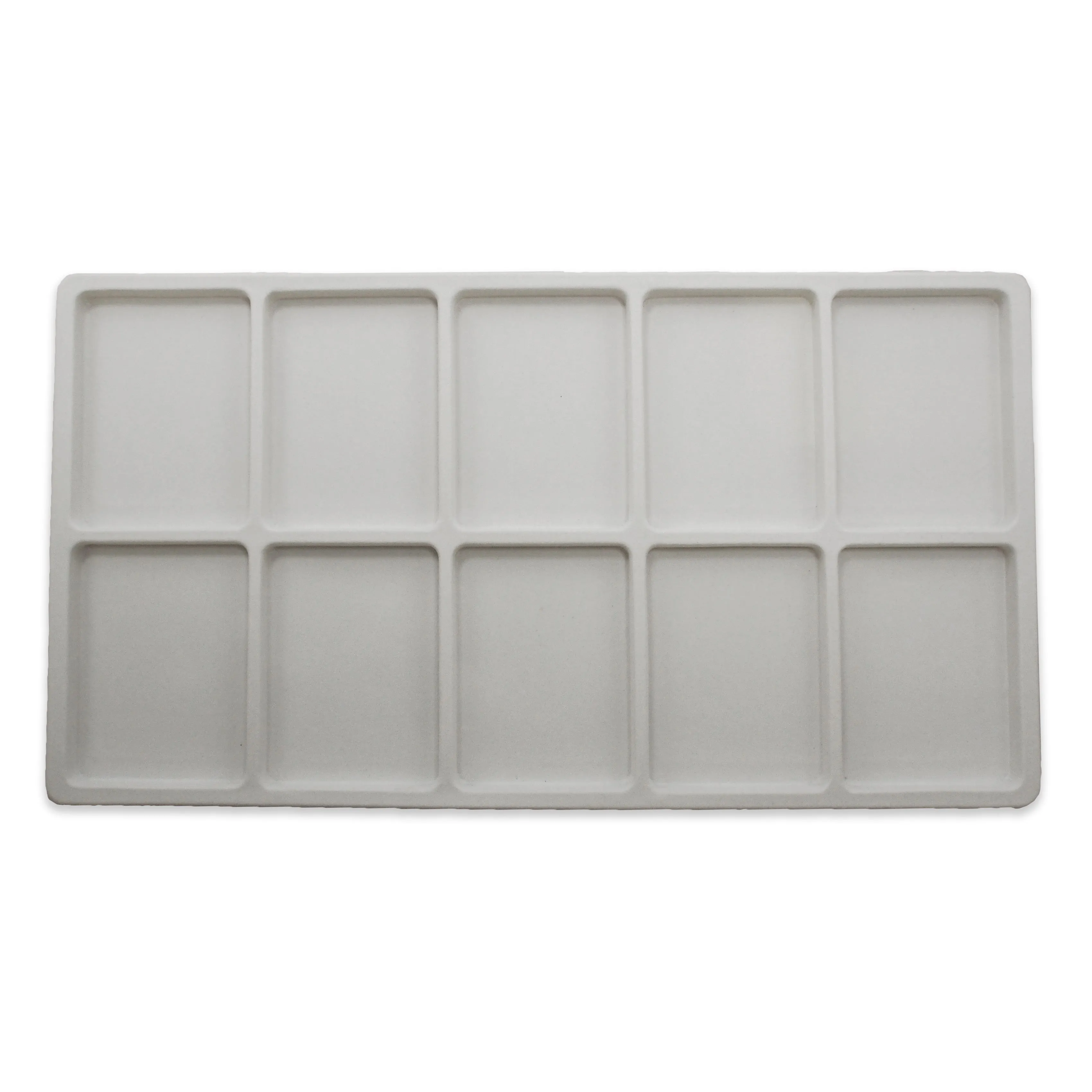 White Flocked Plastic Compartment Tray Insert