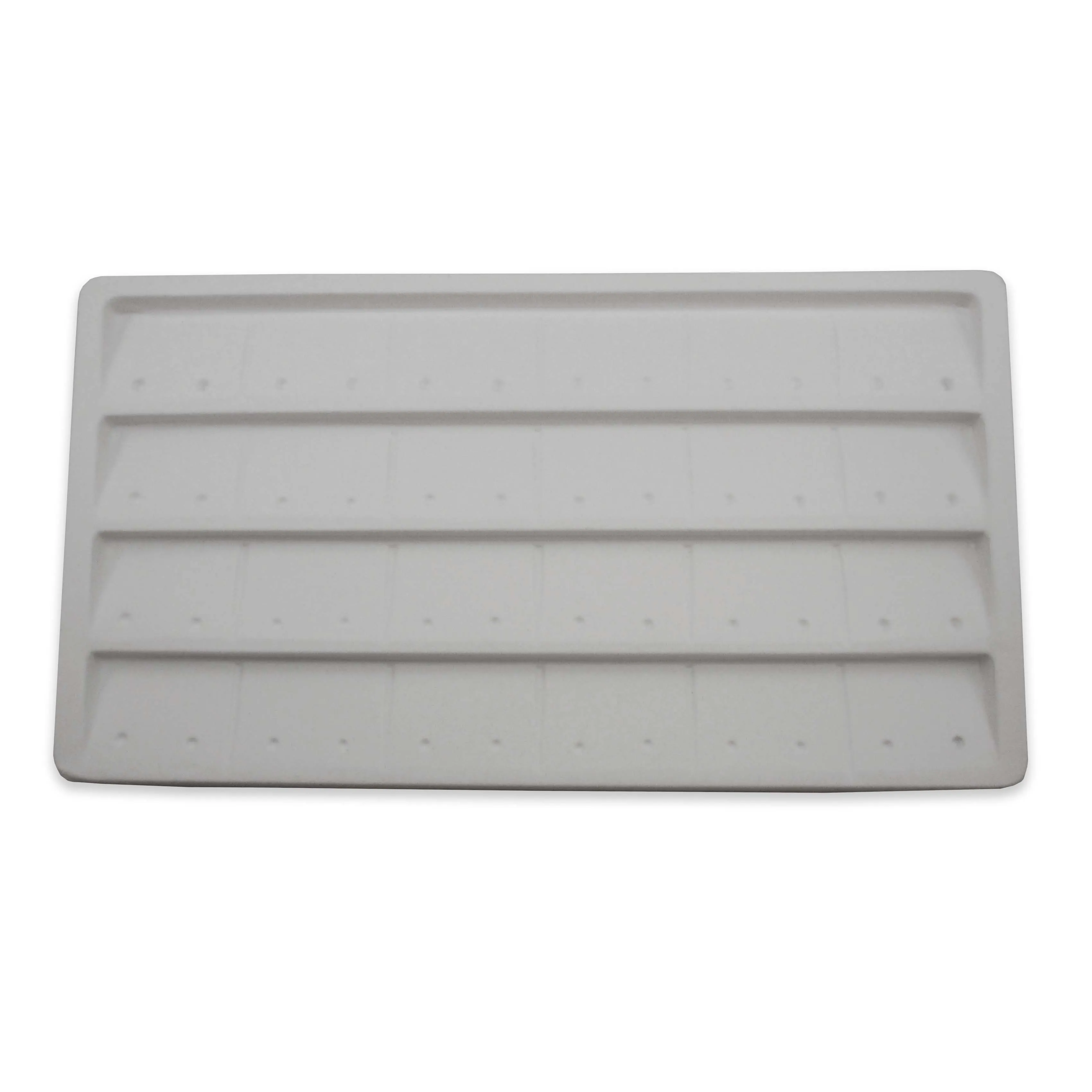 White Flocked Plastic Compartment Tray Insert