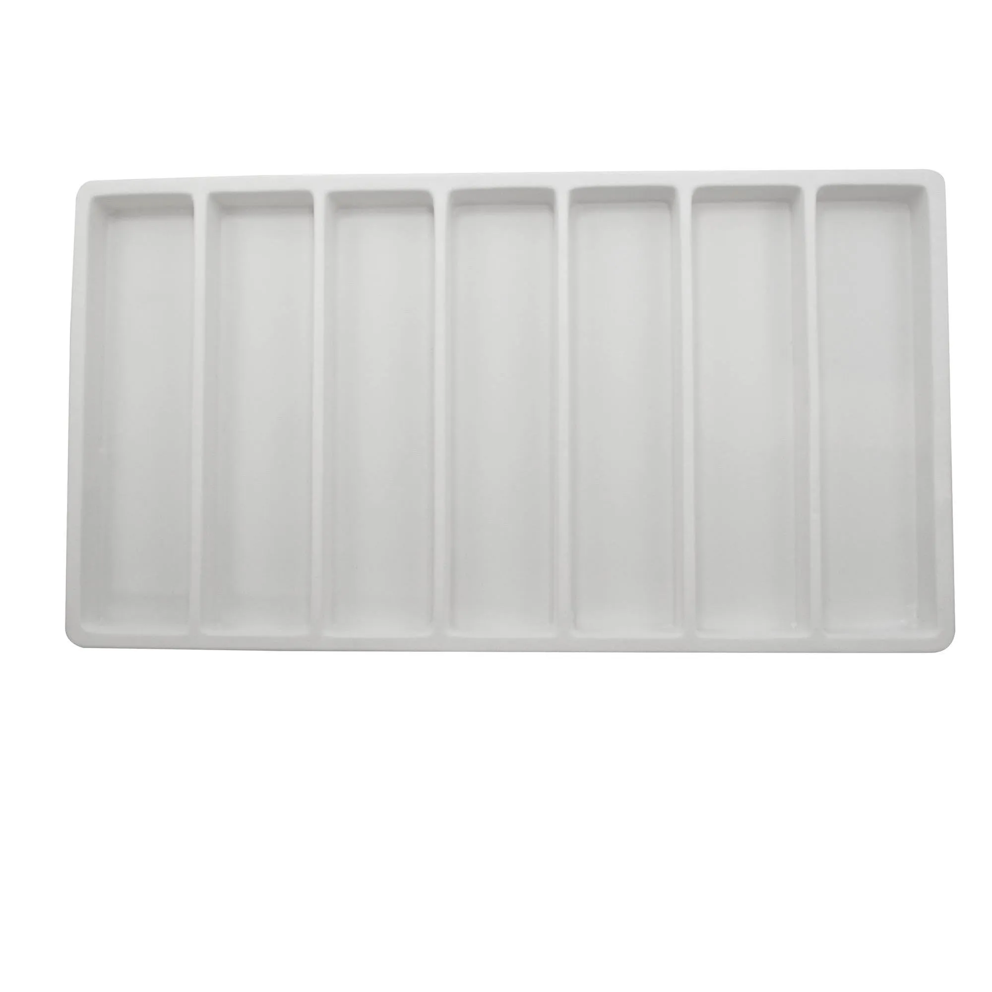 White Flocked Plastic Compartment Tray Insert