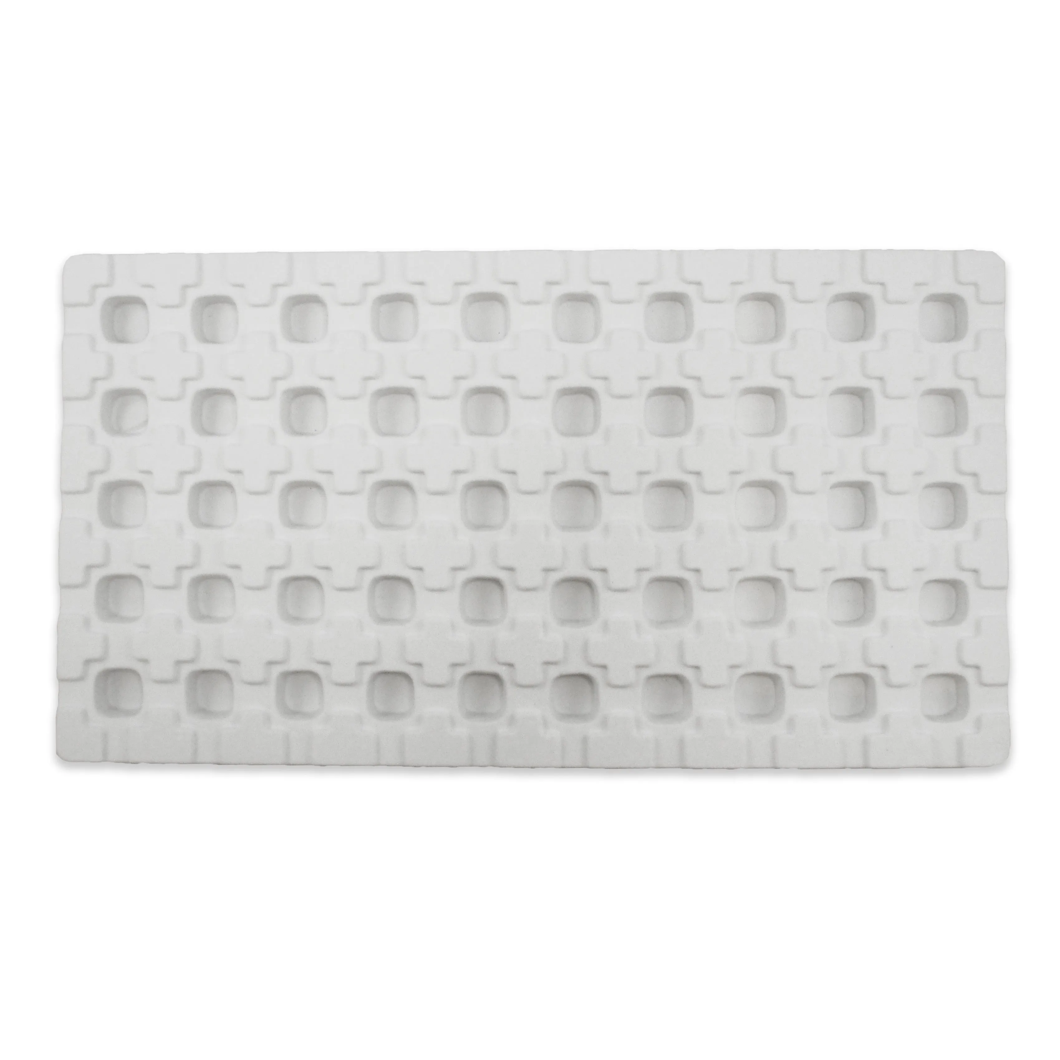 White Flocked Plastic Compartment Tray Insert