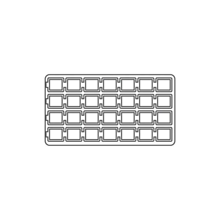 White Flocked Plastic Compartment Tray Insert