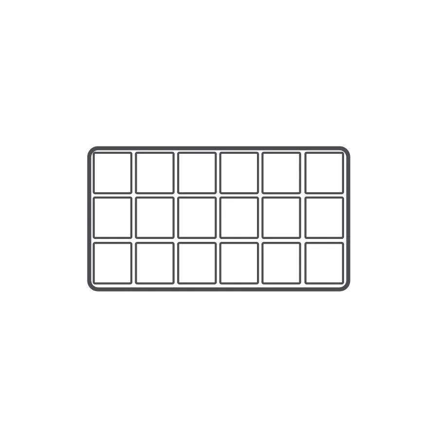 White Flocked Plastic Compartment Tray Insert